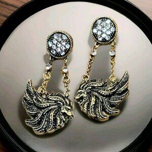 Flying Lion Sprites Victorian Earrings
